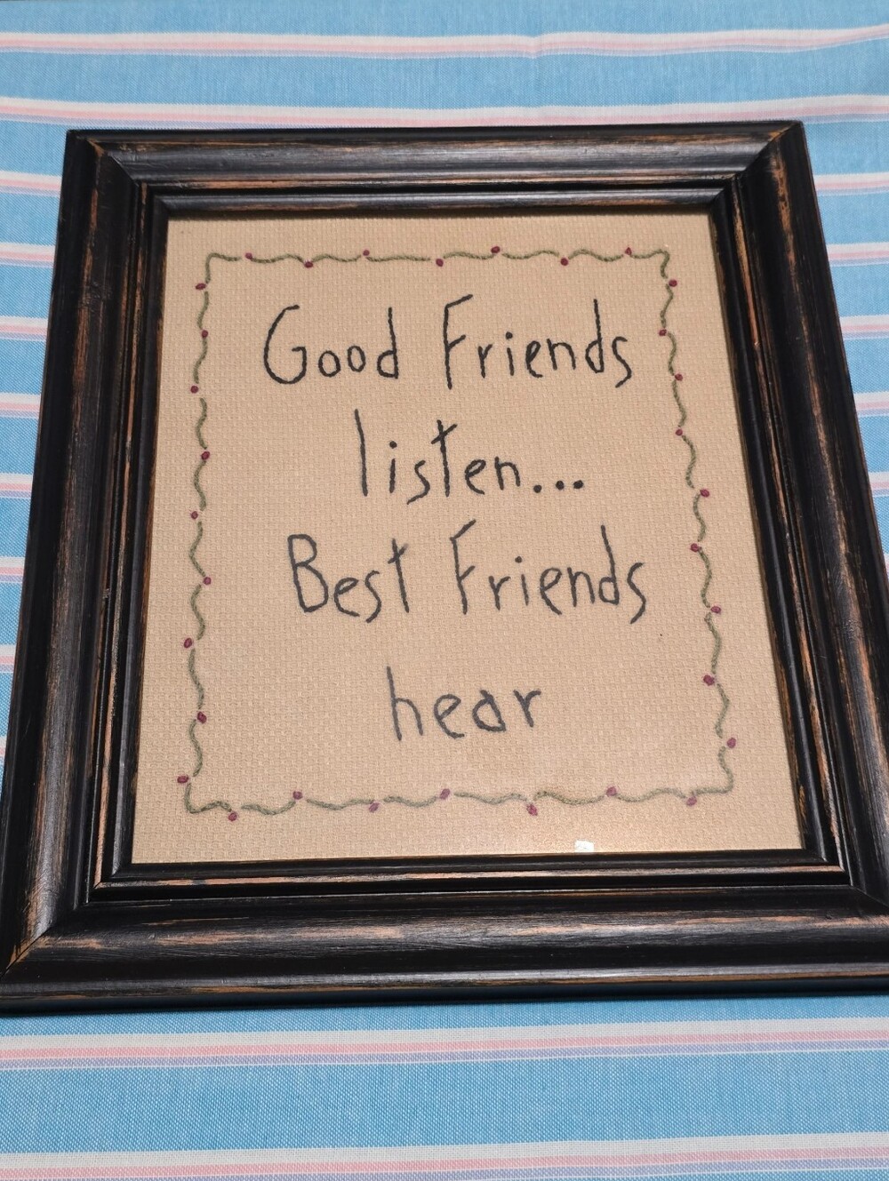 Vintage | Framed 'Good Friends Listen... Best Friends Hear' Wall Art
